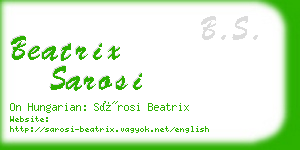 beatrix sarosi business card